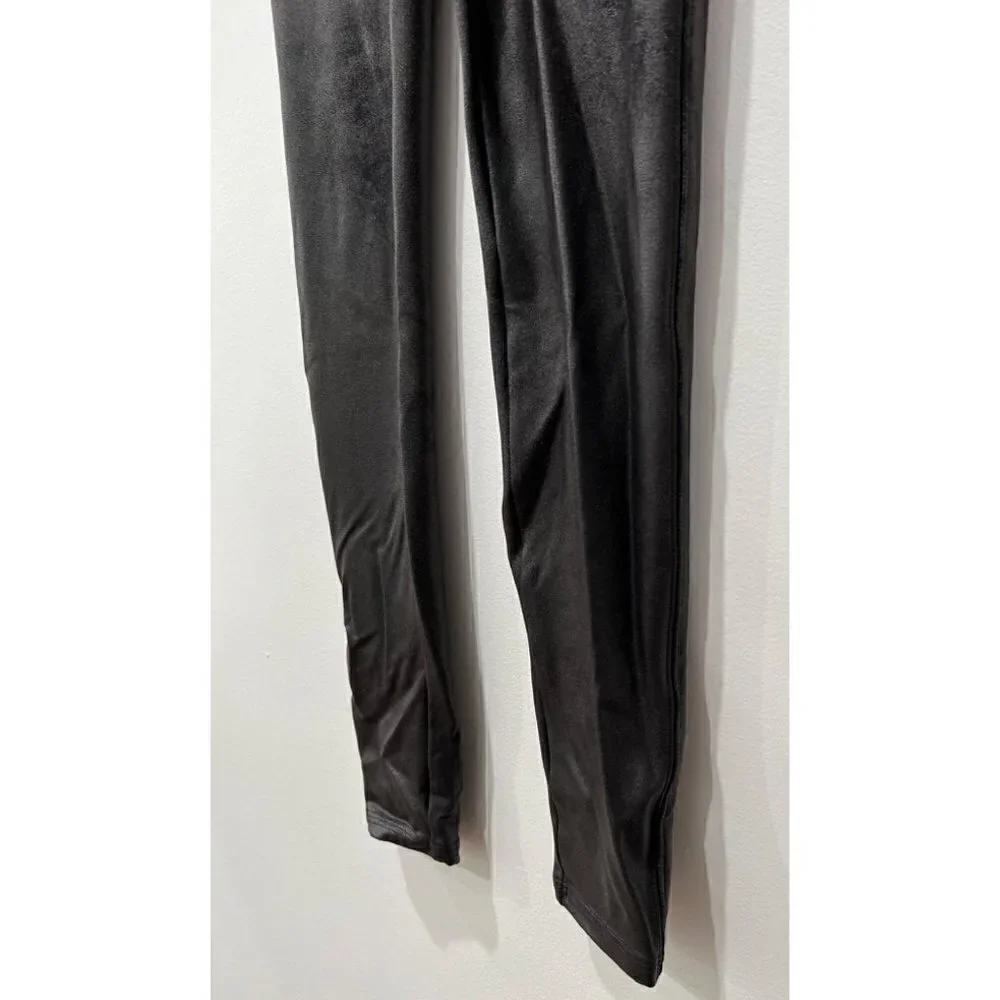 SPANX Size S Faux Leather Leggings Coated Black
